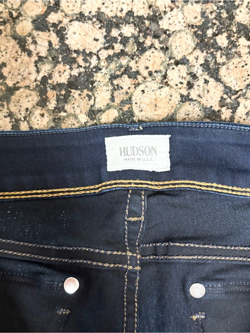 Hudson Beth Baby Boot Cut Jeans Womens Blue Mid Rise Flap Pocket Stretch Sz 29 - Picture 6 of 9